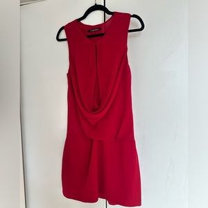 Red Satin Cocktail Dress Size S
